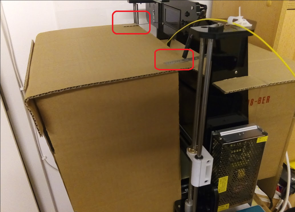 Cardboard casing for Hesine Prusa i3 3D Printer enclosure