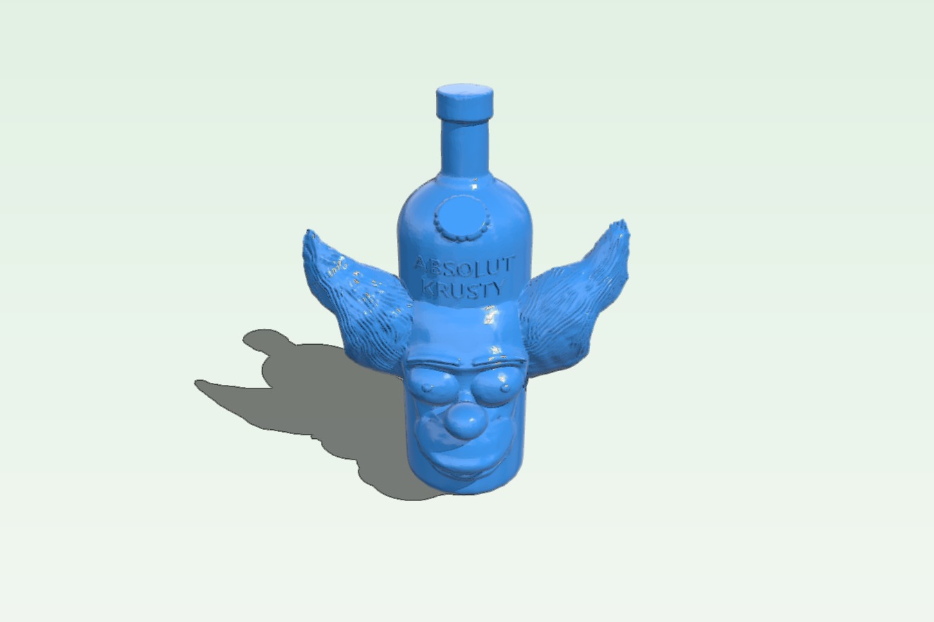 Simpsons Absolut Krusty Vodka bottle