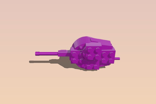 lego tank chiha turret | 3d print model