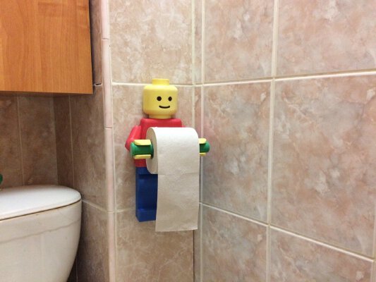 Lego man - Holder toilet paper | 3d print model