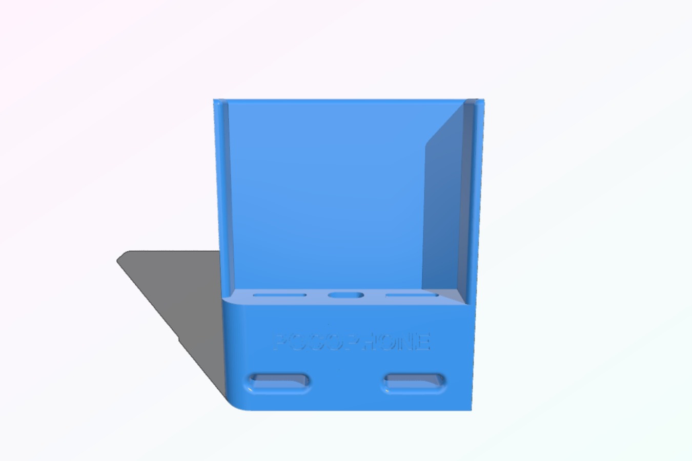 Deskstand for Pocophone with flip cover on