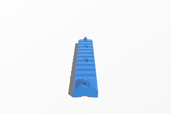 Reciever rail with fixed sights for Tokyo Marui M870 Tactical_Breacher airsoft shotgun | 3d print model