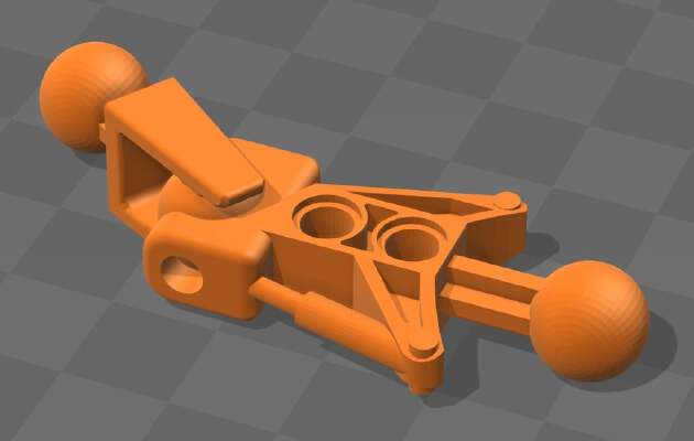 Bionicle Articulated Leg (Both End Ball Joints) | 3d print model