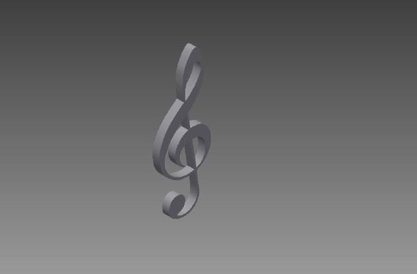 Treble Clef (Wall Decor_Keychain) | 3d print model