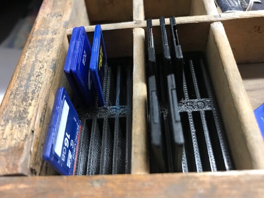 SD Card Organizer for Letterpress Type Tray | 3d print model