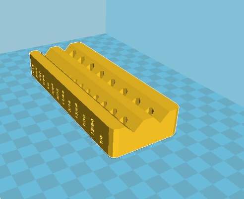 Drill Guide - Standard Drill Size 1/16 - 3/8 | 3d print model