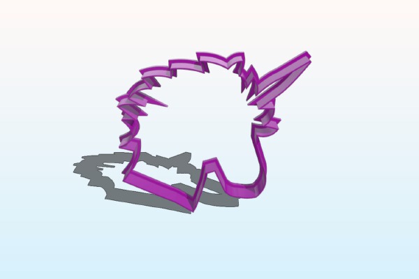 Unicorn Cookie Cutter | 3d print model
