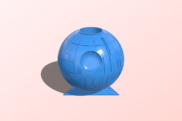 Death Star Pencil Holder Vase with Triangle Base | 3d print model