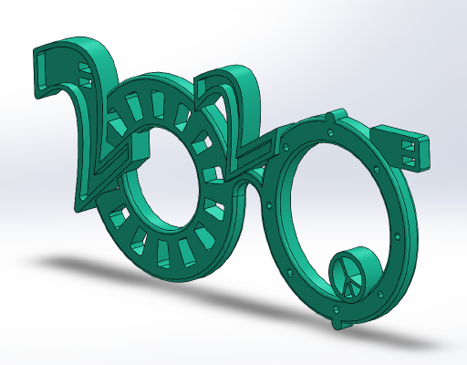 2020 happy new year party fun foldable glasses | 3d print model