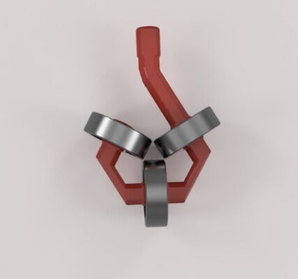 120° 4 Bearing Filament Guide | 3d print model