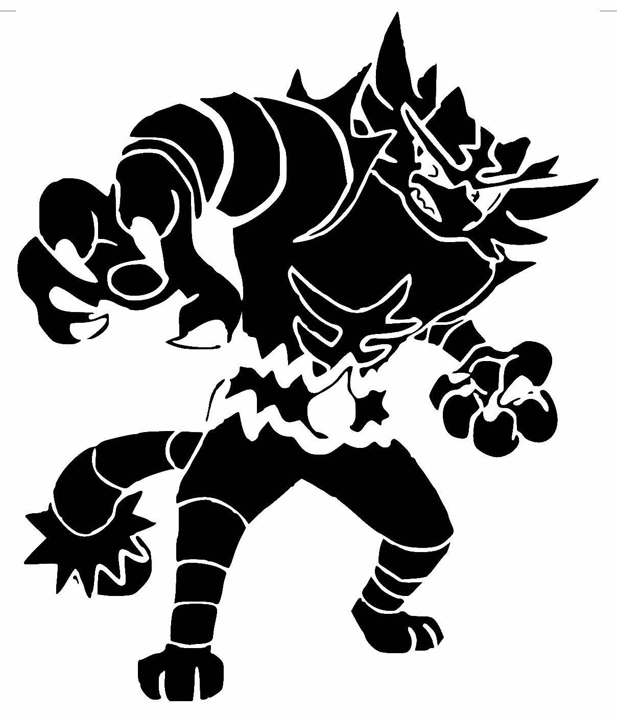 Incineroar Stencil