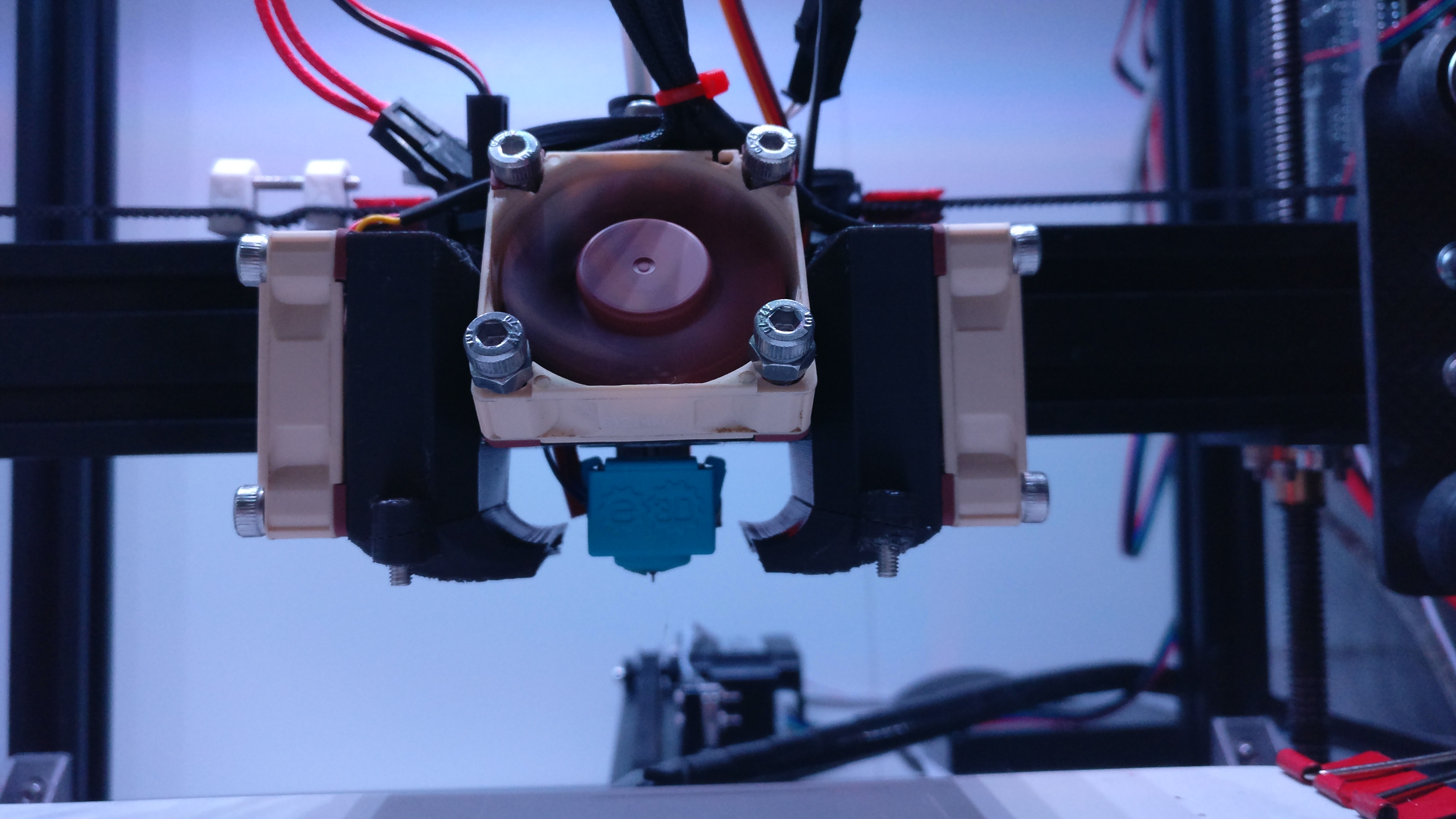 V2 Tarantula E3D-v6 mount for BLTouch And 3 x 40mm fans