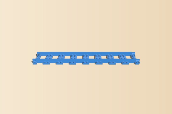 Lego train track 2xl 270mm long bed only | 3d print model