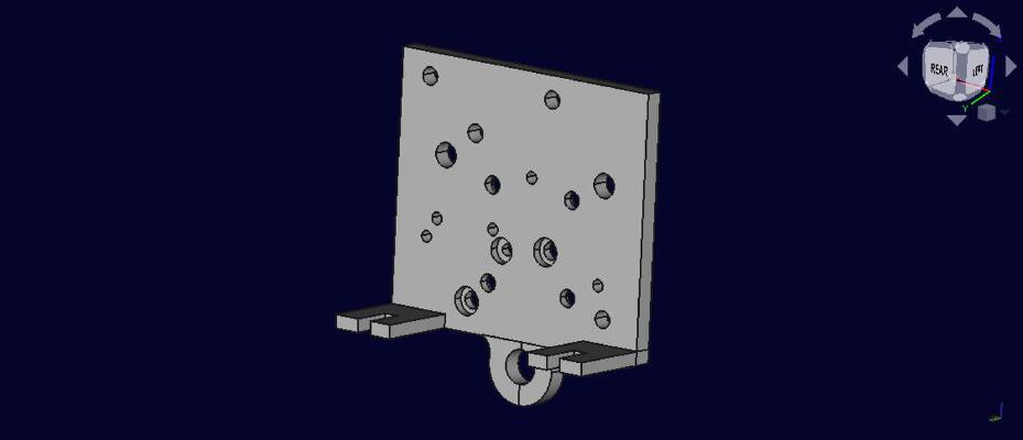 PrinterMods MDD V1.3 Gantry Plate Hole Layout | 3d print model