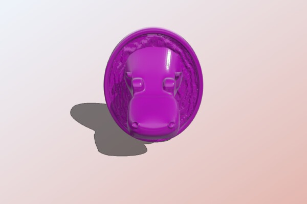 Hippo in water | 3d print model