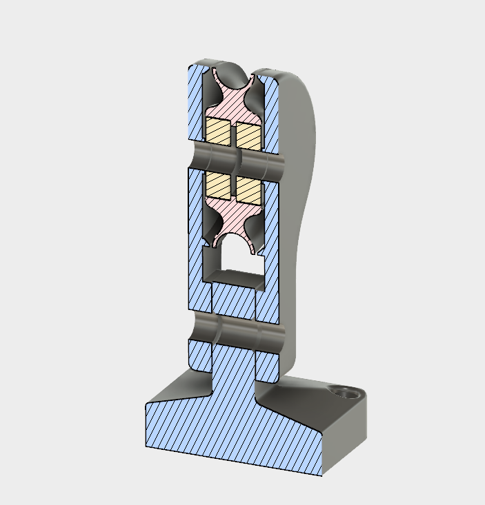 50mm Pulley Variant Surface Mount (2x 608 bearing)