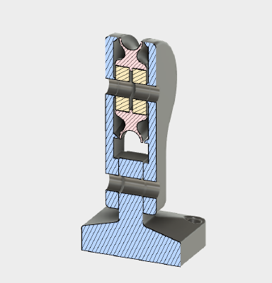 50mm Pulley Variant Surface Mount (2x 608 bearing) | 3d print model