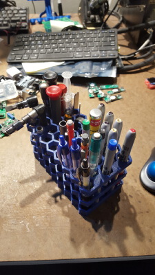 desktop honeycomb organizer smaller | 3d print model