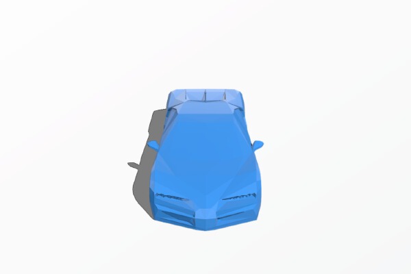 Low-Poly Bugatti Chiron Body (compatible with Kyosho Mini-Z) | 3d print model