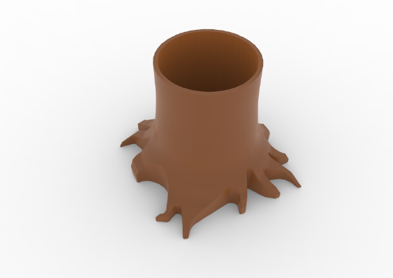 Plant pot w_ roots | 3d print model