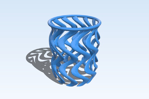 Two Colour(Color) Spiral Cup | 3d print model