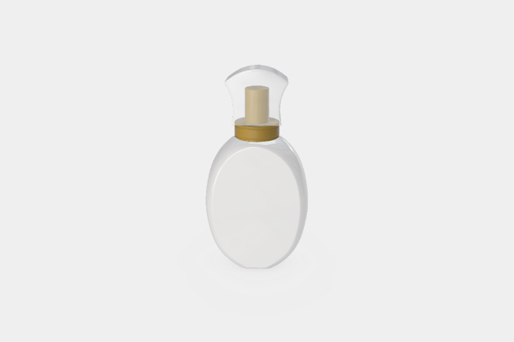 Cosmetic Bottle with Clear Cap Mockup