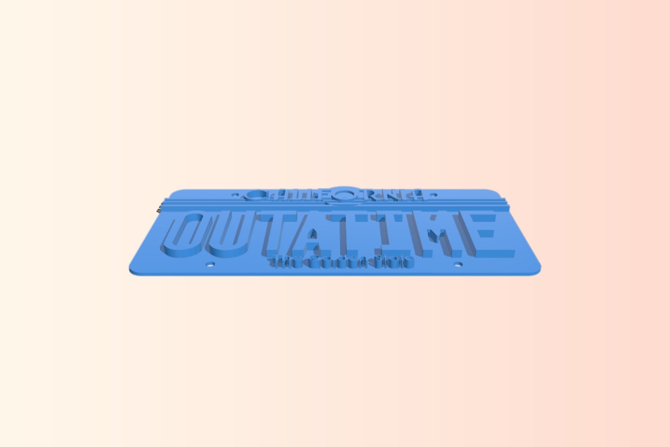 Back To The Future 1985 License Plate