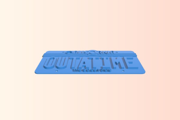 Back To The Future 1985 License Plate | 3d print model