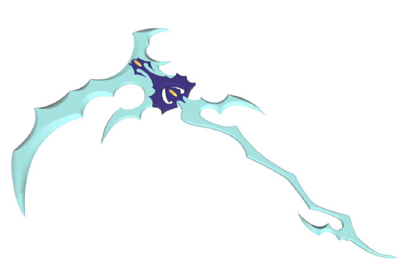 Bluemoon Witch Scythe | 3d print model