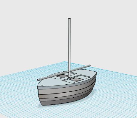 Solar light boat + dinghty | 3d print model