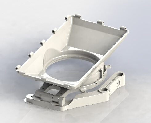 Light hood and arm for 12mm camera rig | 3d print model