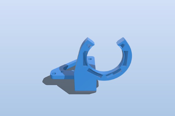 E3D Hemera front-side 5015 part cooling fan mount (semi-usable) | 3d print model