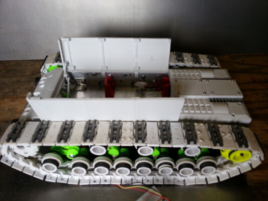 Tank Servo Door Opener Mechanism, | 3d print model