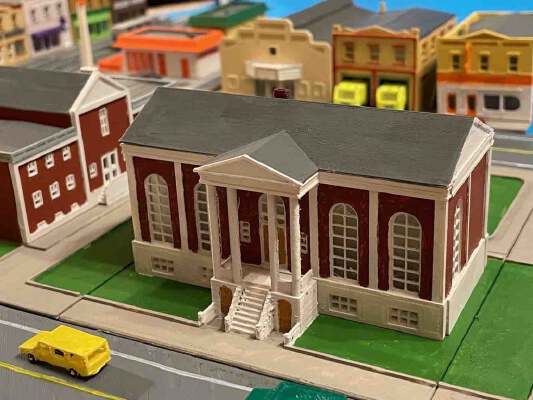 Library building US (z-scale) | 3d print model