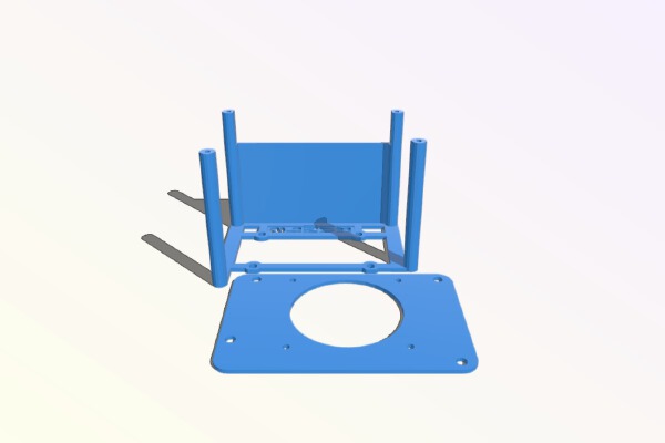 Prusa i3 - Supporto RAMPS con Ventola da 80mm | 3d print model