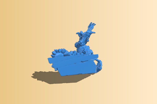 Wendigo on tombstone | 3d print model