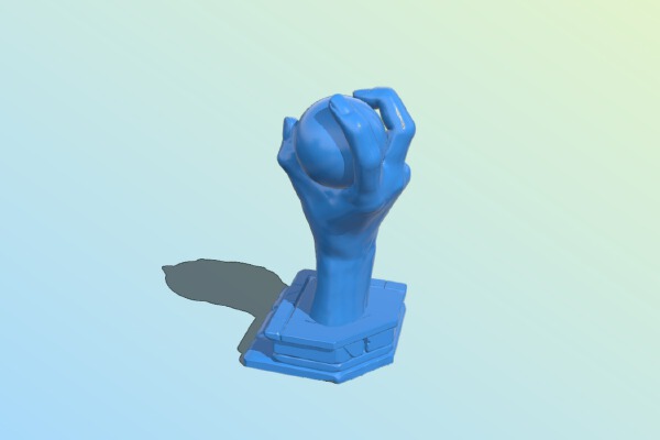 Hand with ball | 3d print model