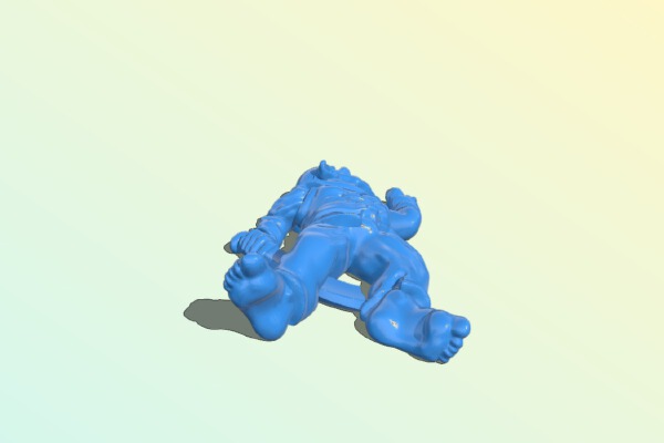 Orc corpse (supportless, FDM friendly) | 3d print model