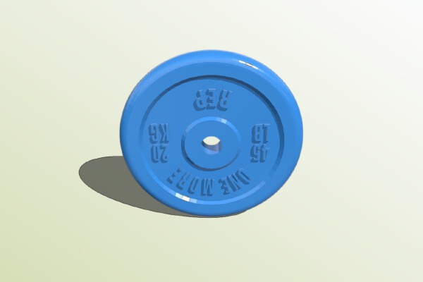 One More Rep Old School Plate | 3d print model