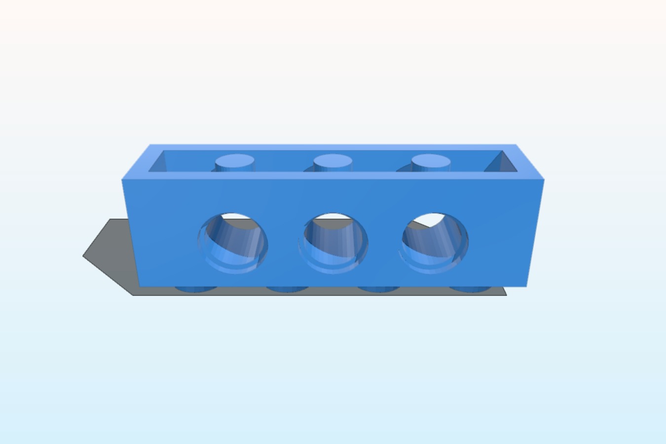 Lego Technic-like Brick (4x1)