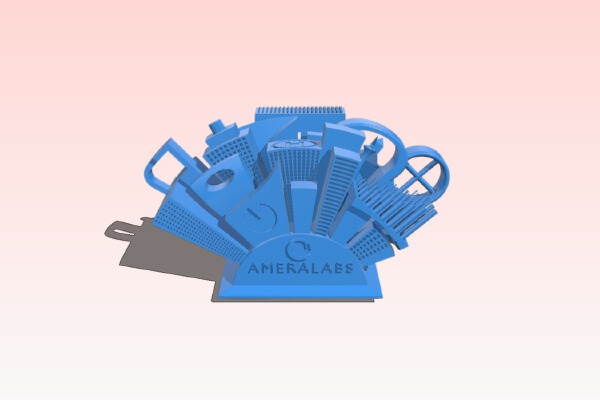 Ameralabs town chamfered edges file | 3d print model