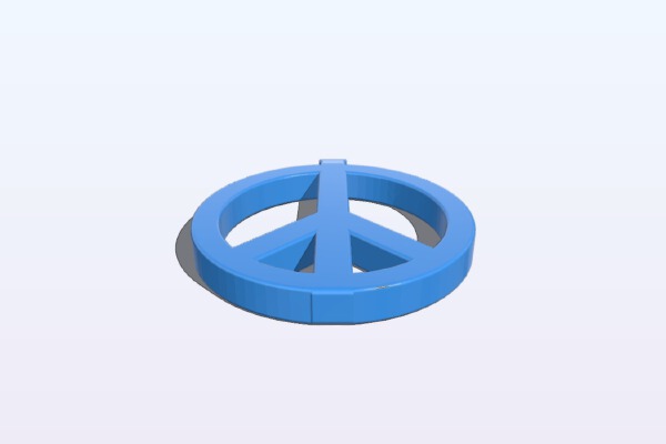 Peace-logo necklace | 3d print model