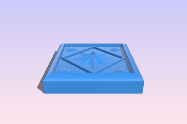 Square Star Rosette 1 1_4" | 3d print model