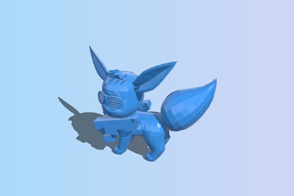 Vaporwave Eevee (Vaporwaveon _ Vaporweevee) | 3d print model