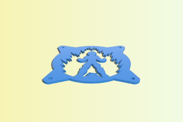 vegeta pc fan cover plate | 3d print model