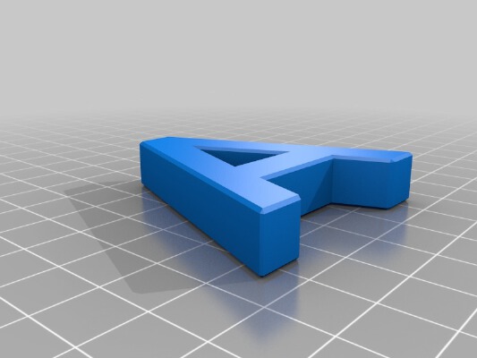 Upper Case Letters A-Z 50 mm Century Gothic Bold | 3d print model