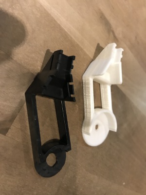 CR10 heated bed wire restrain bracket, bottom mount | 3d print model