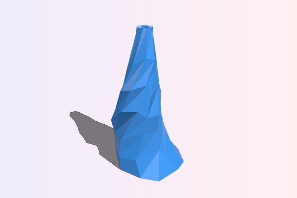 Low poly vase + projection mapping + motor | 3d print model