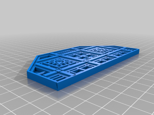 Half Octagon Walkway - Industrial Terrain Hive World | 3d print model
