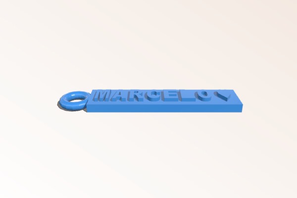 Simple Llavero Nombre Marcelo | 3d print model